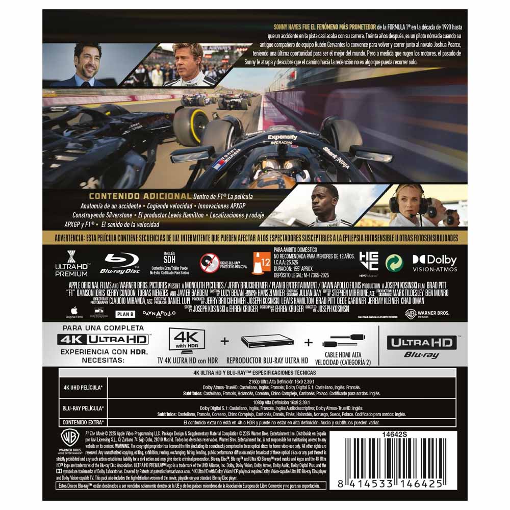 F1: La Película - 4K UHD + Blu-Ray