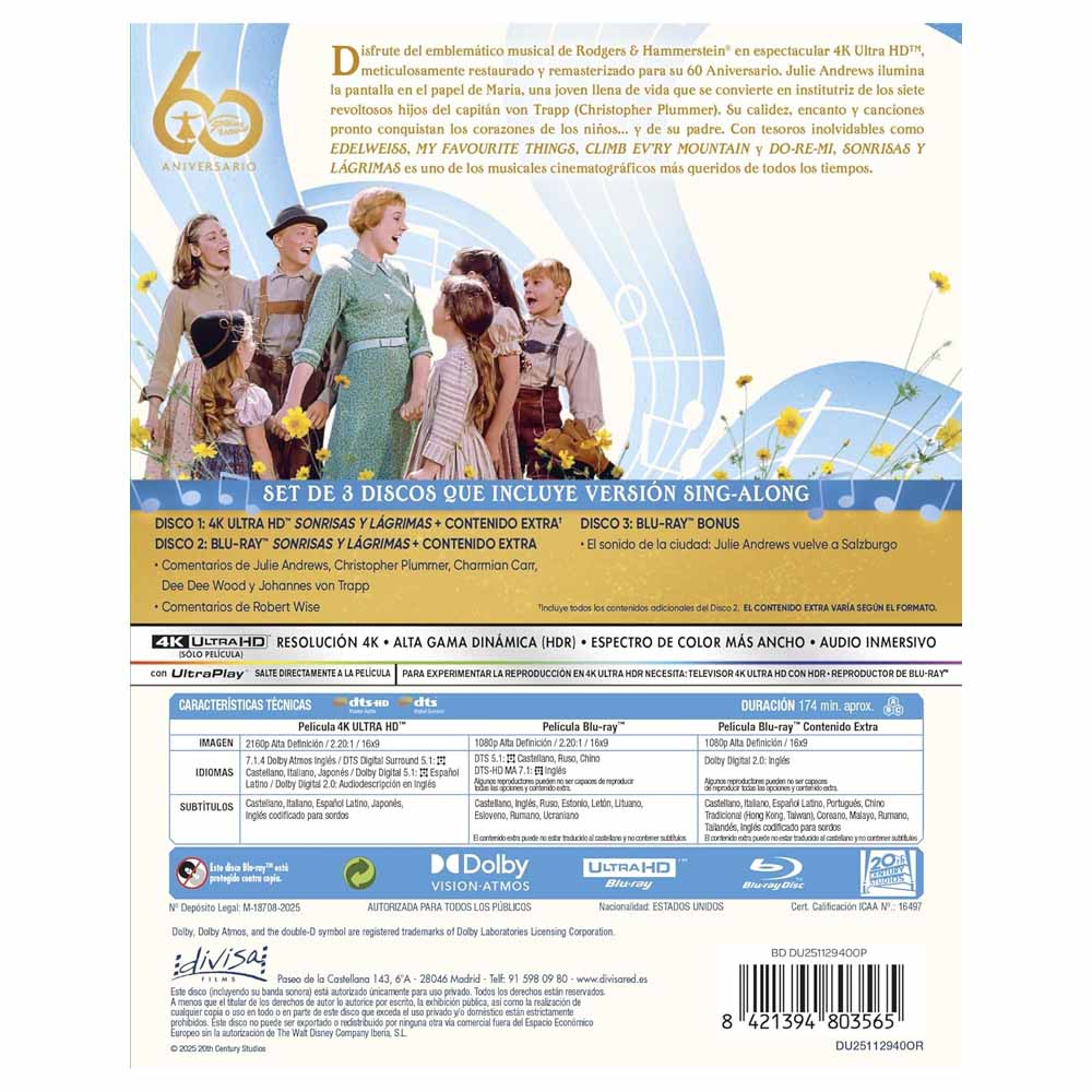 Sonrisas y Lágrimas (+Funda) 4K UHD + Blu-Ray