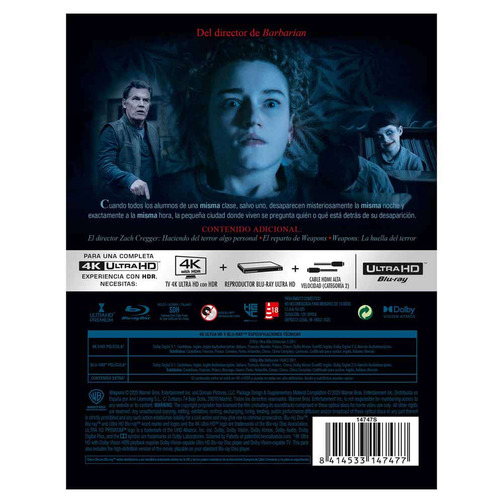 Weapons - Edición Metálica 4K UHD + Blu-Ray