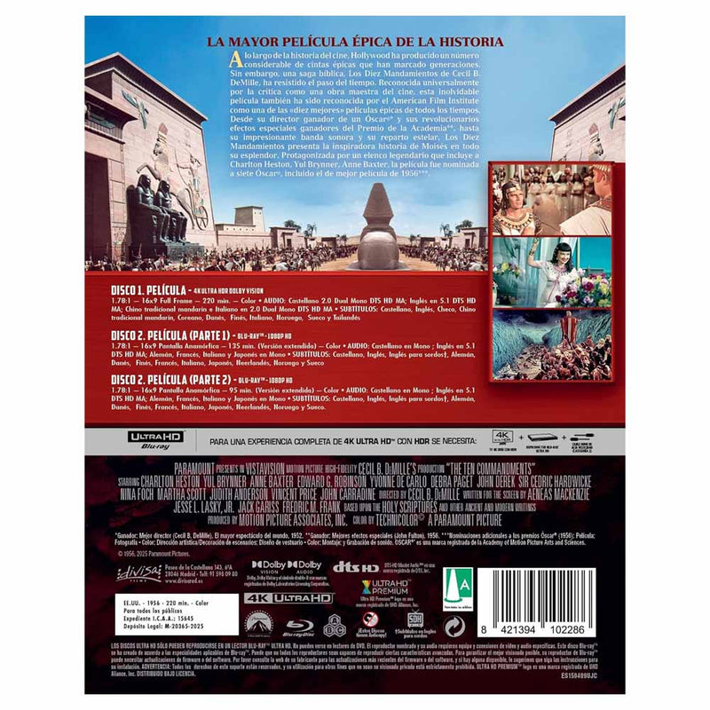 Los Diez Mandamientos - Edición Metálica 4K UHD + Blu-Ray