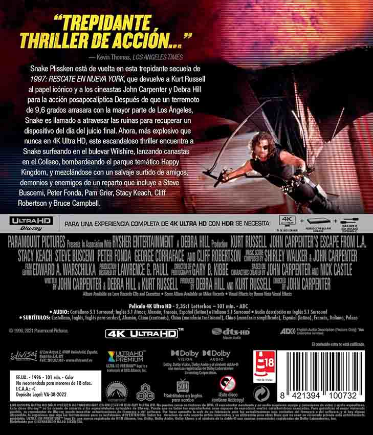 2013: Rescate en L.A. 4K UHD + Blu-Ray