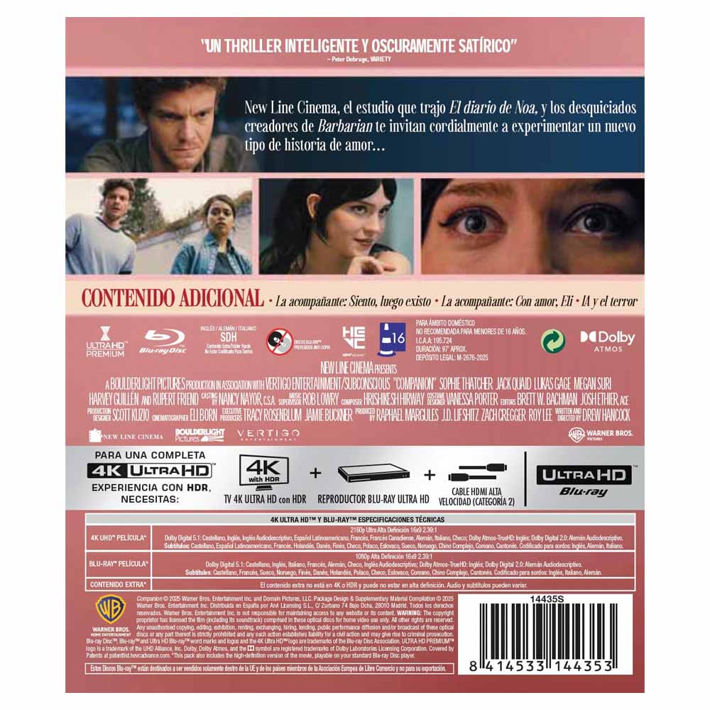 La Acompañante - 4K UHD + Blu-Ray