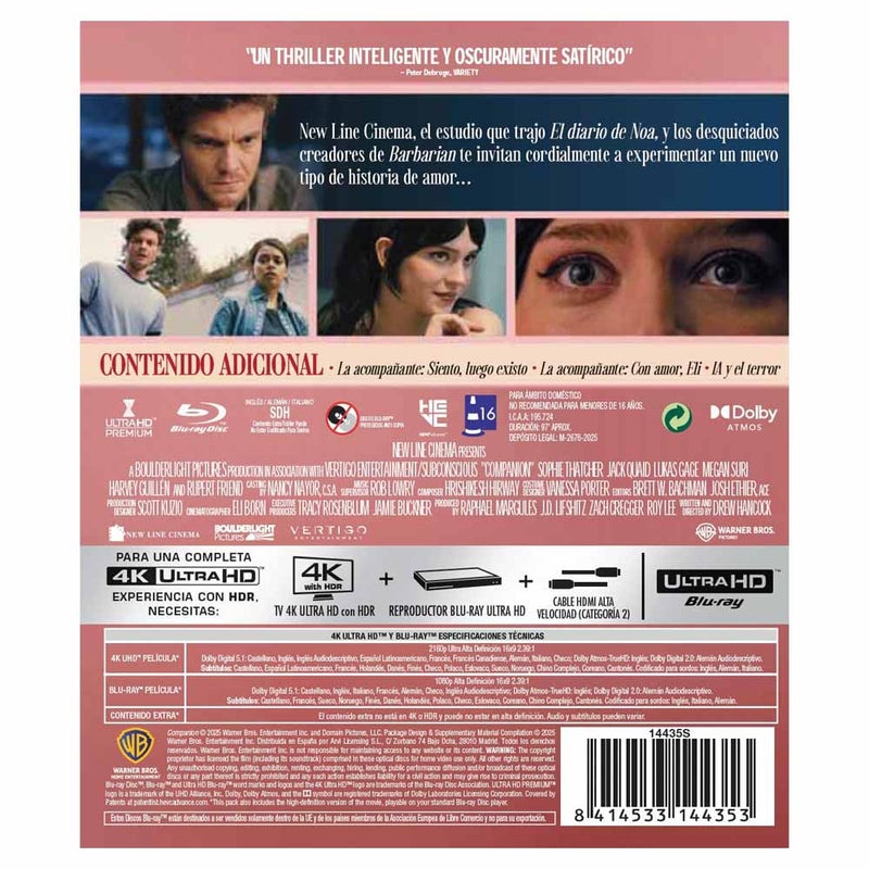 La Acompañante - 4K UHD + Blu-Ray