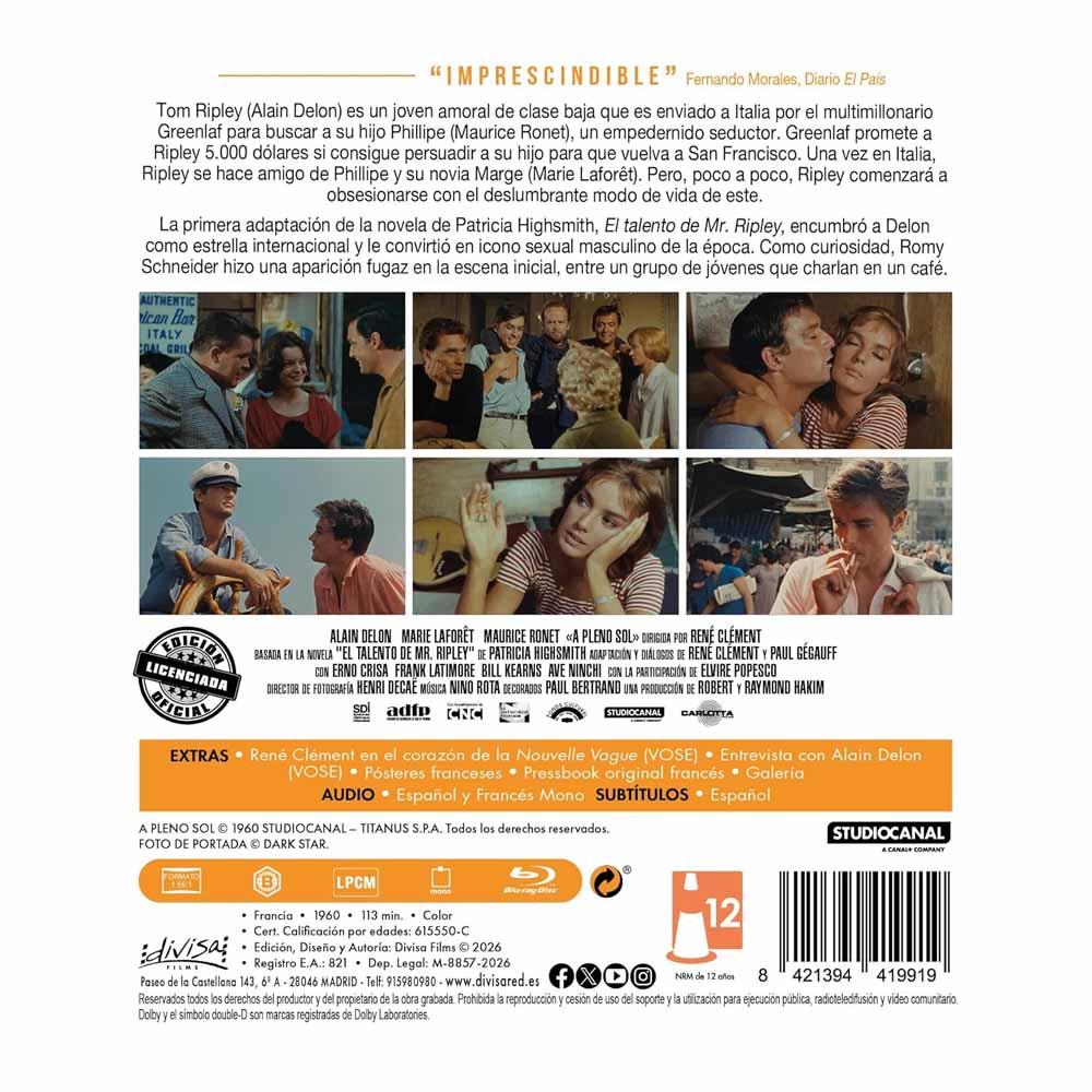 A Pleno Sol Blu-Ray