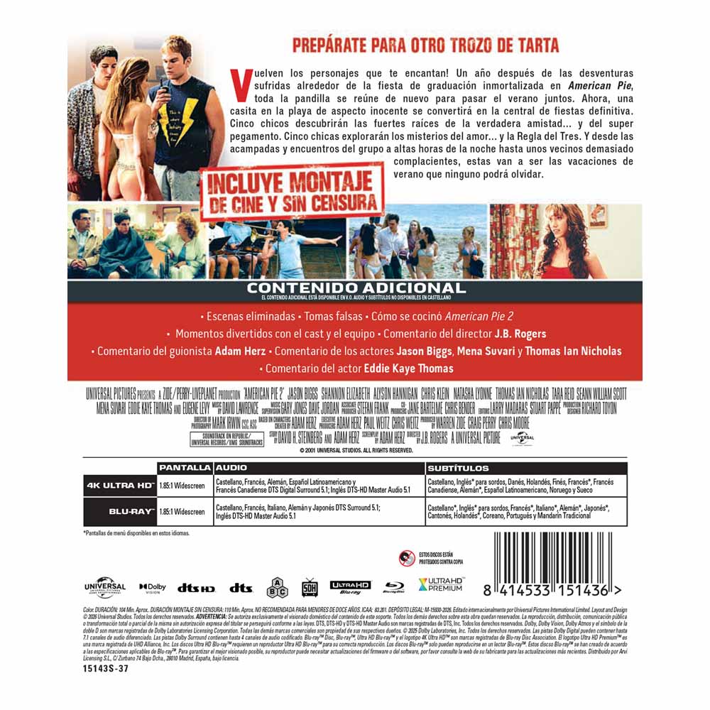 American Pie 2 4K UHD + Blu-Ray