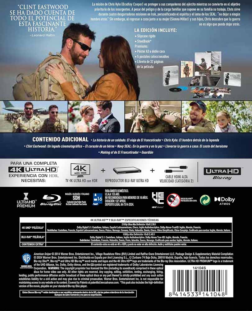 El Francotirador - Edición Coleccionista 4K UHD + Blu-ray