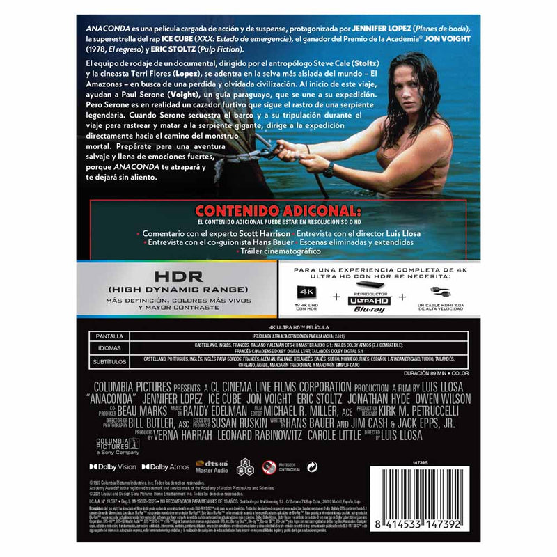 Anaconda - Edición Metálica 4K UHD + Blu-Ray