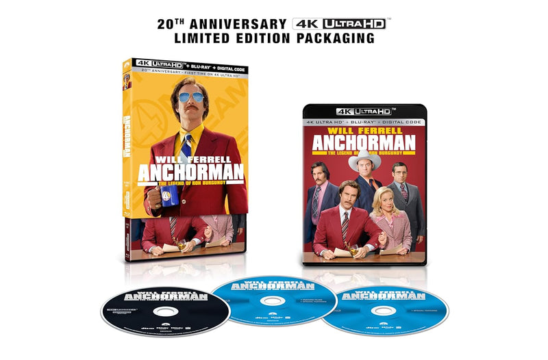 Anchorman: The Legend of Ron Burgundy 4K + Blu-Ray (USA Import)