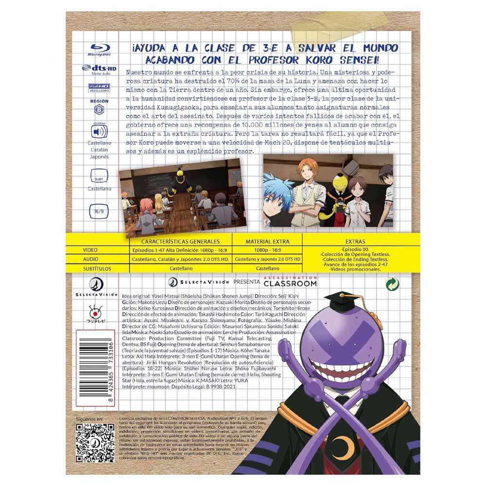 Assassination Classroom - Seria Completa Blu-Ray