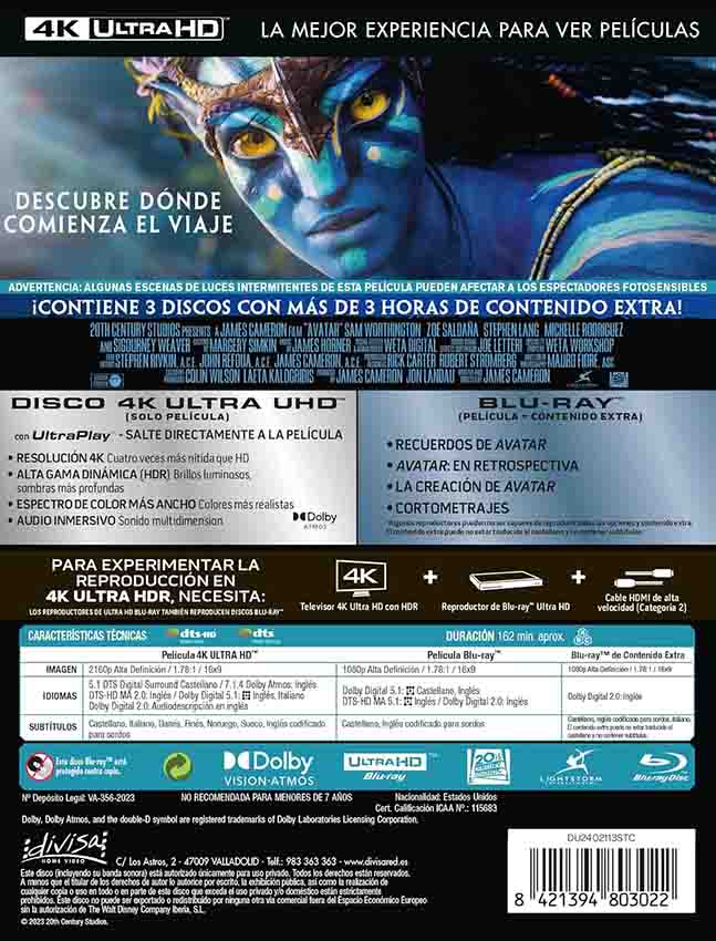 Avatar - Edición Metálica 4K UHD + Blu-Ray