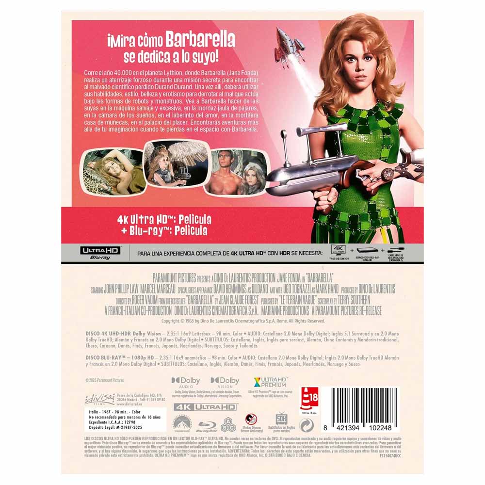 Barbarella - Edición Coleccionista 4K UHD + Blu-Ray