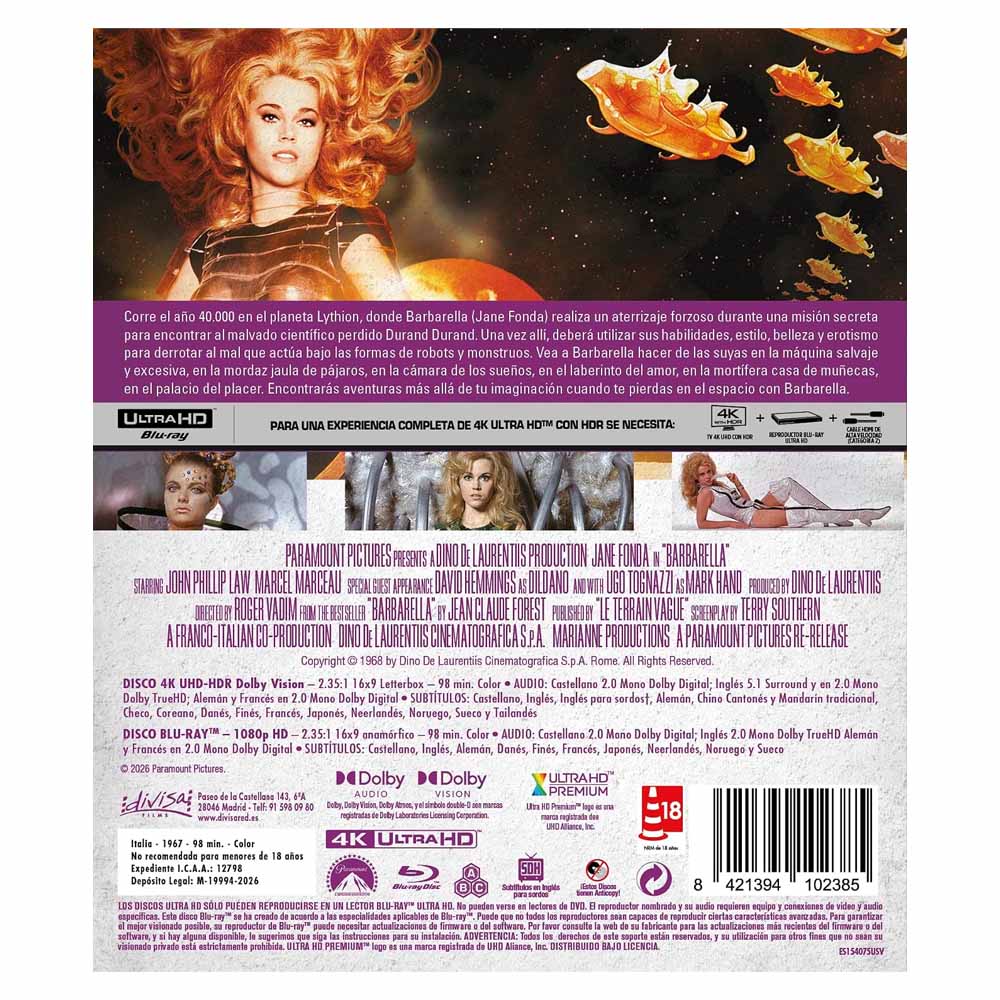 Barbarella 4K UHD + Blu-Ray