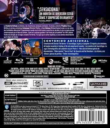 Batman Vuelve 4K UHD + Blu-Ray - Universe of Entertainment