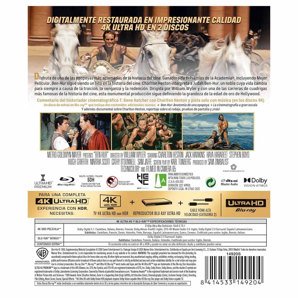 Ben Hur - 4K UHD + Blu-Ray