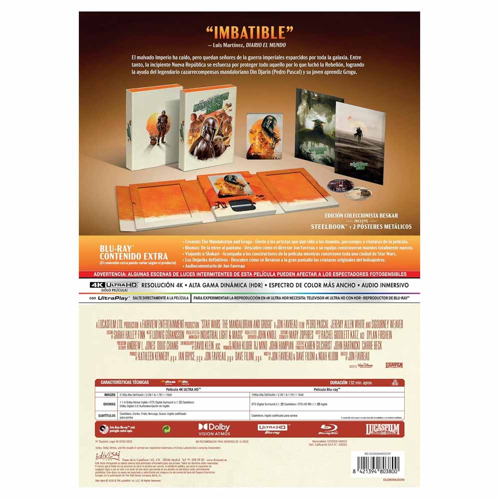 Star Wars: The Mandalorian and Grogu Edición Beskar 4K UHD + Blu-Ray