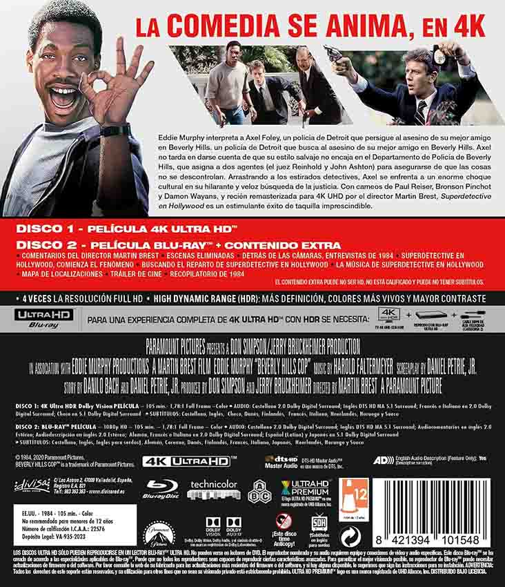 Superdetective en Hollywood 4K UHD + Blu-ray