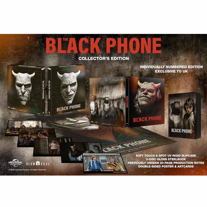 Black Phone Collector's Edition Steelbook 4K + Blu-Ray (UK Import)