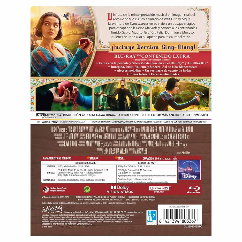 Blancanieves - Edición Metálica 4K UHD + Blu-Ray