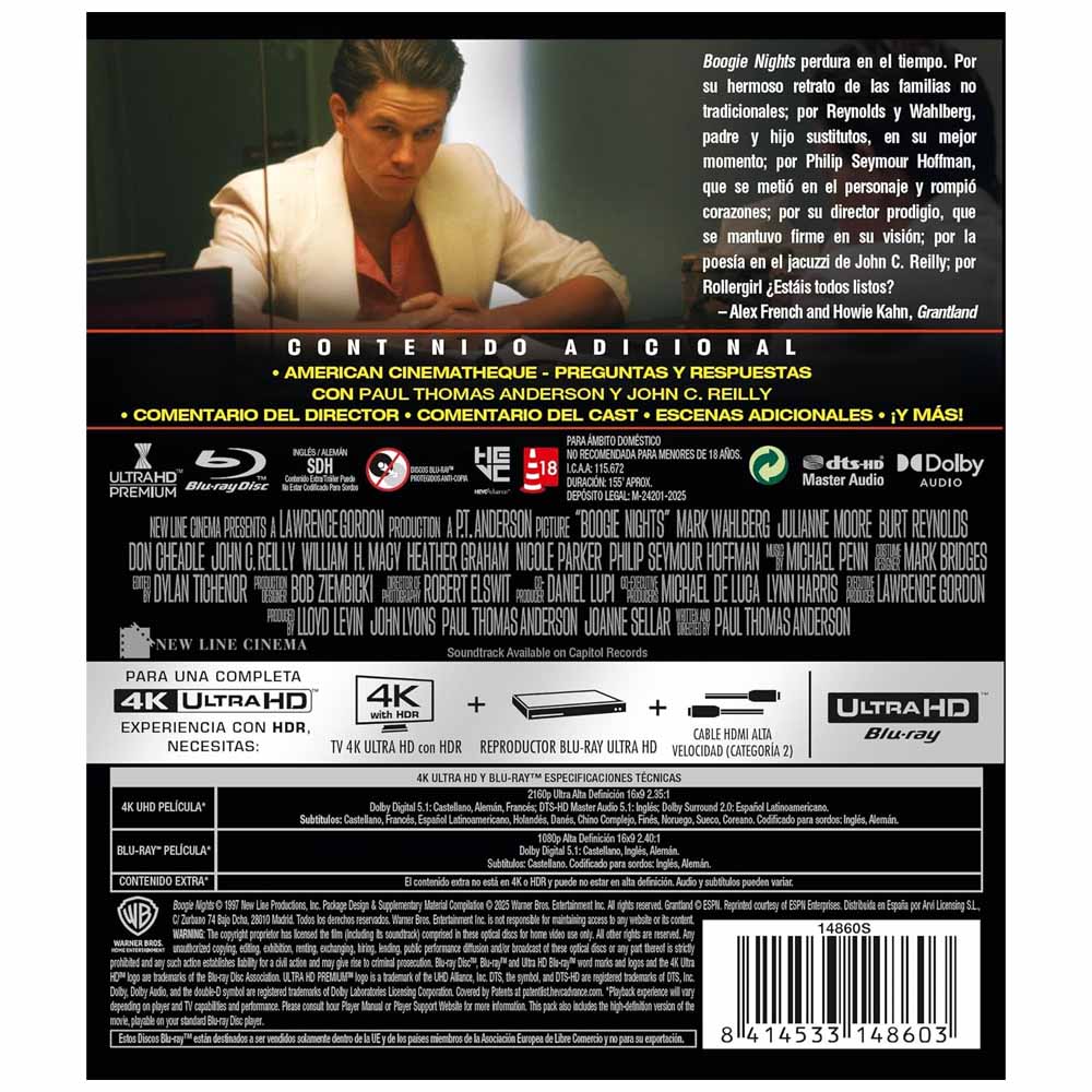 Boogie Nights 4K UHD + Blu-Ray