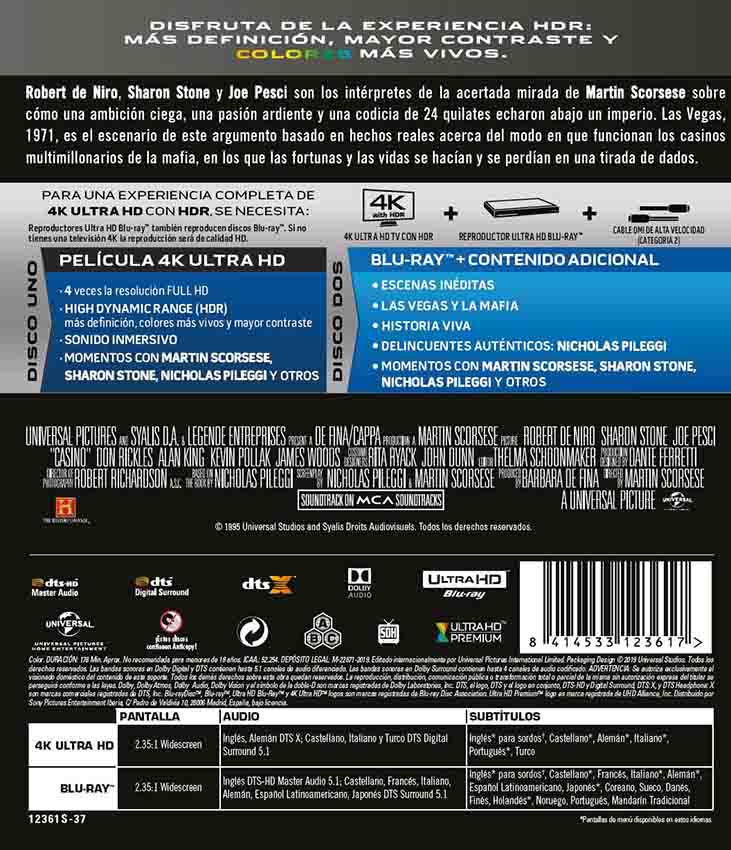 Casino 4K UHD + Blu-Ray