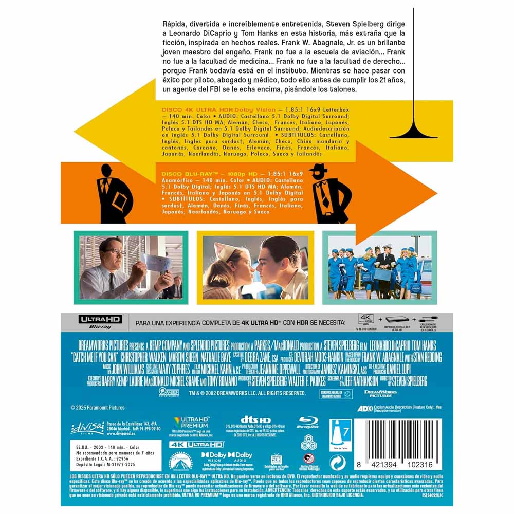 Atrápame si Puedes - Edición Metálica 4K UHD + Blu-Ray