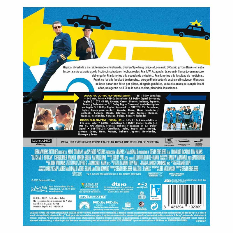 Atrápame si Puedes - 4K UHD + Blu-Ray