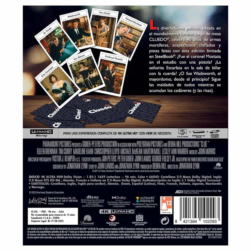 El Juego de Sospecha (Cluedo) - 4K UHD