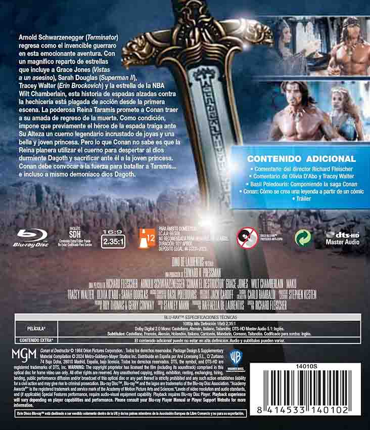 Conan El Destructor Blu-Ray