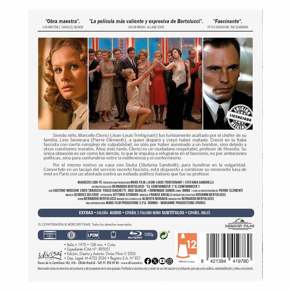 El Conformista Blu-Ray
