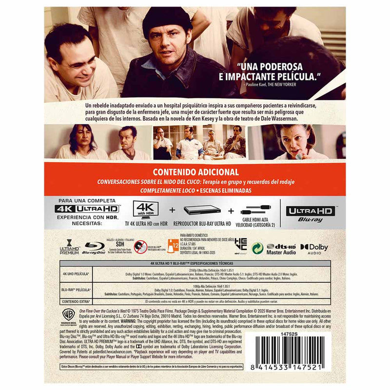 Alguien Voló sobre el Nido del Cuco - Edición Metálica 4K UHD + Blu-Ray