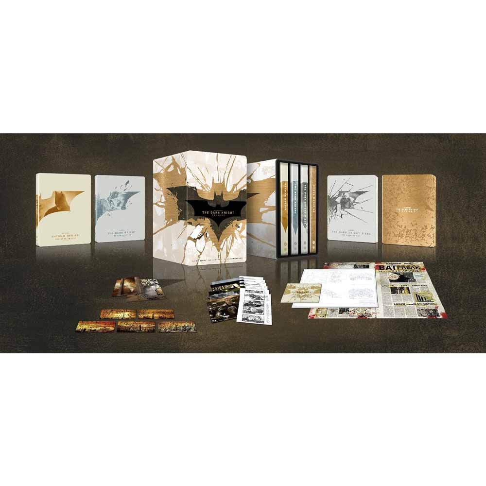 The Dark Knight Trilogy (Steelbook) 4K UHD + Blu-Ray Box Set (UK Import)