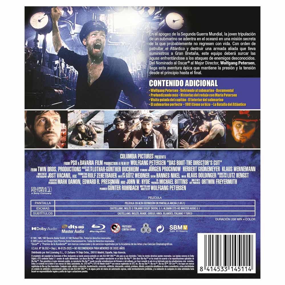 El Submarino (Das Boot) Blu-Ray