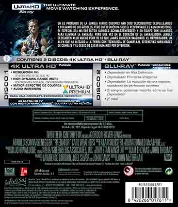 Depredador 4K UHD + Blu-Ray