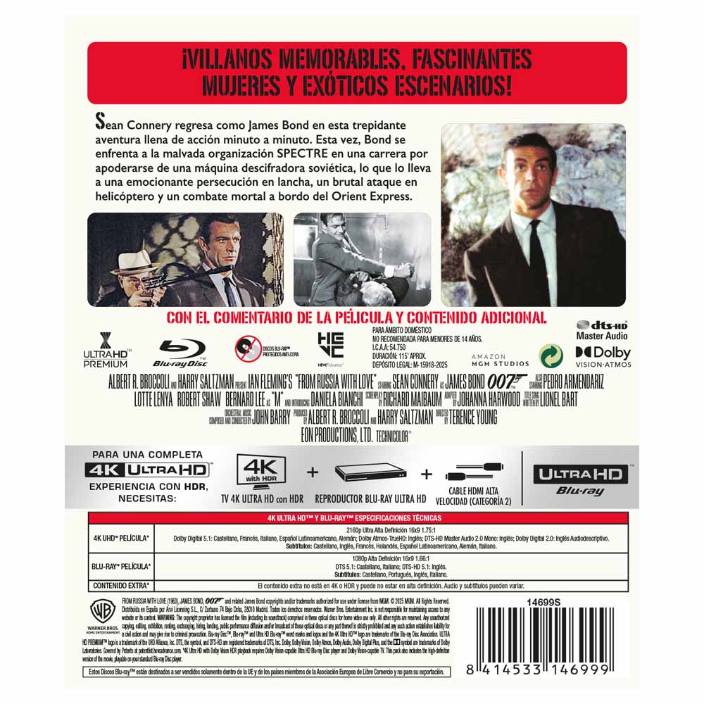 Desde Rusia con Amor 4K UHD + Blu-Ray