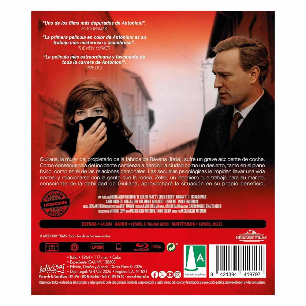 El Desierto Rojo Blu-Ray