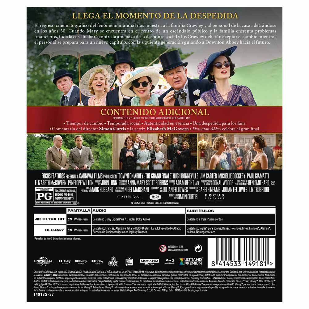 Dowton Abbey: El Gran Final - 4K UHD + Blu-Ray