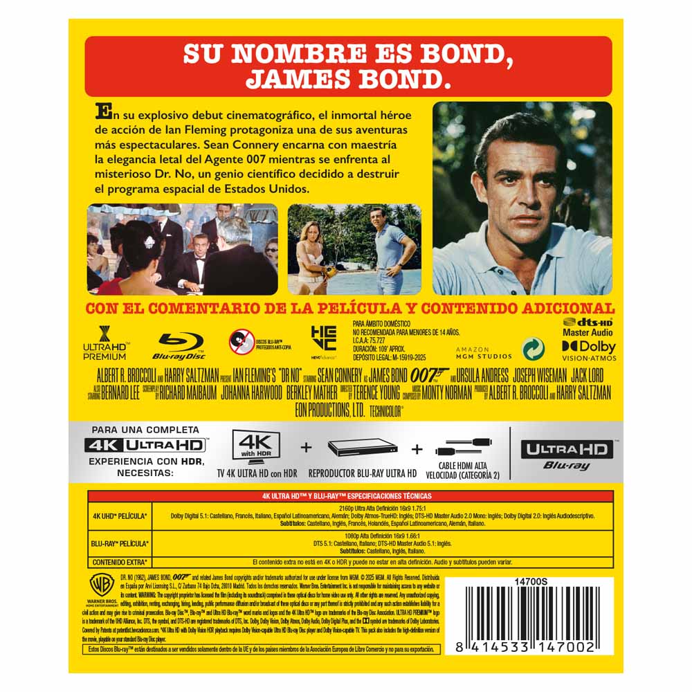 Agente 007 contra el Dr. No 4K UHD + Blu-Ray