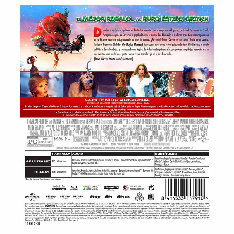 El Grinch - 4K UHD + Blu-Ray