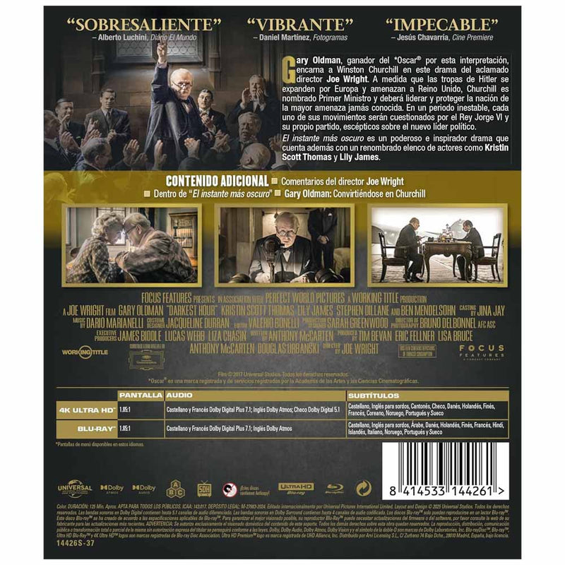 El instante más oscuro 4K UHD + Blu-Ray