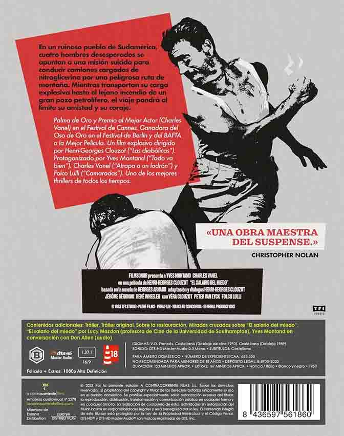 El Salario del Miedo - Edición 70 Aniversario Blu-Ray
