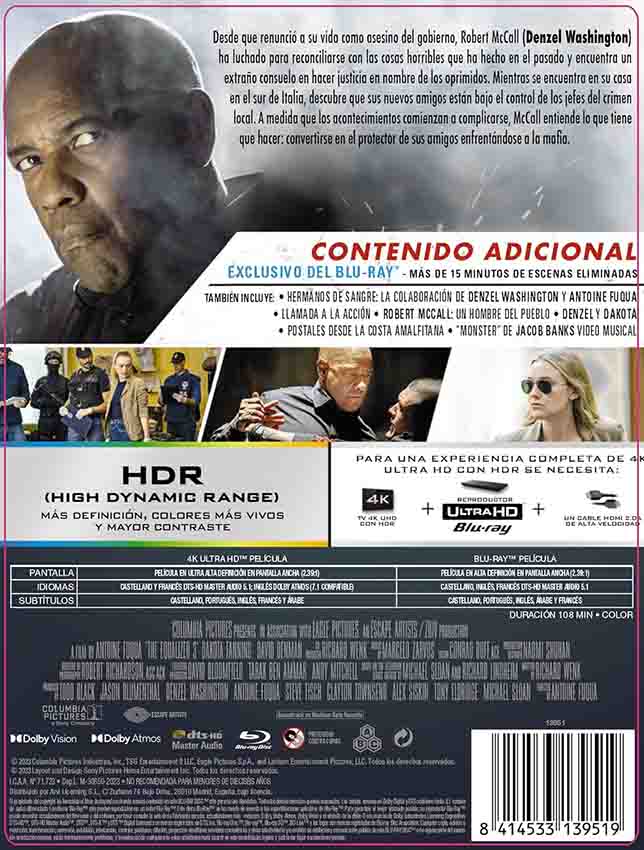Equalizer 3 (Edición Metálica) 4K UHD + Blu-Ray
