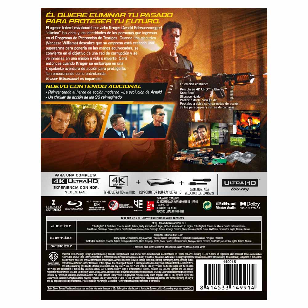 Eraser - Edición Coleccionista - Edición Metálica 4K UHD + Blu-Ray