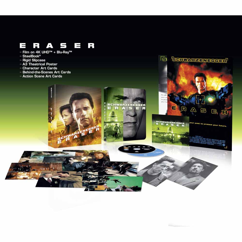 Eraser (Collector's Edition + Steelbook) 4K UHD + Blu-Ray (UK Import)
