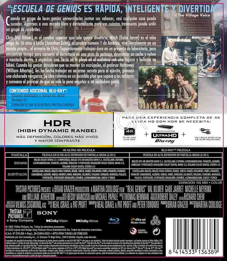 Escuela de Genios 4K UHD + Blu-Ray
