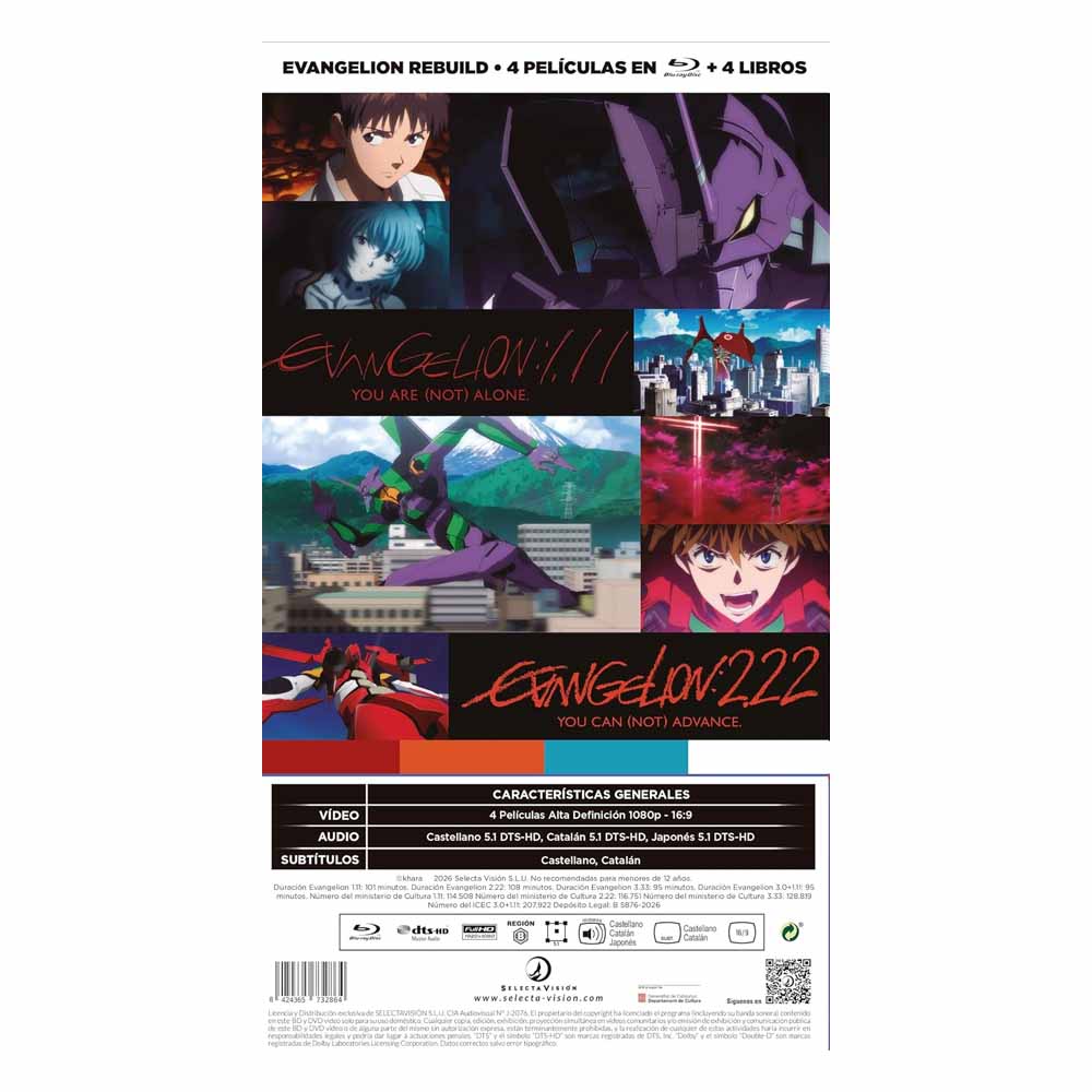 Evangelion Rebuild - 4 Películas Blu-Ray