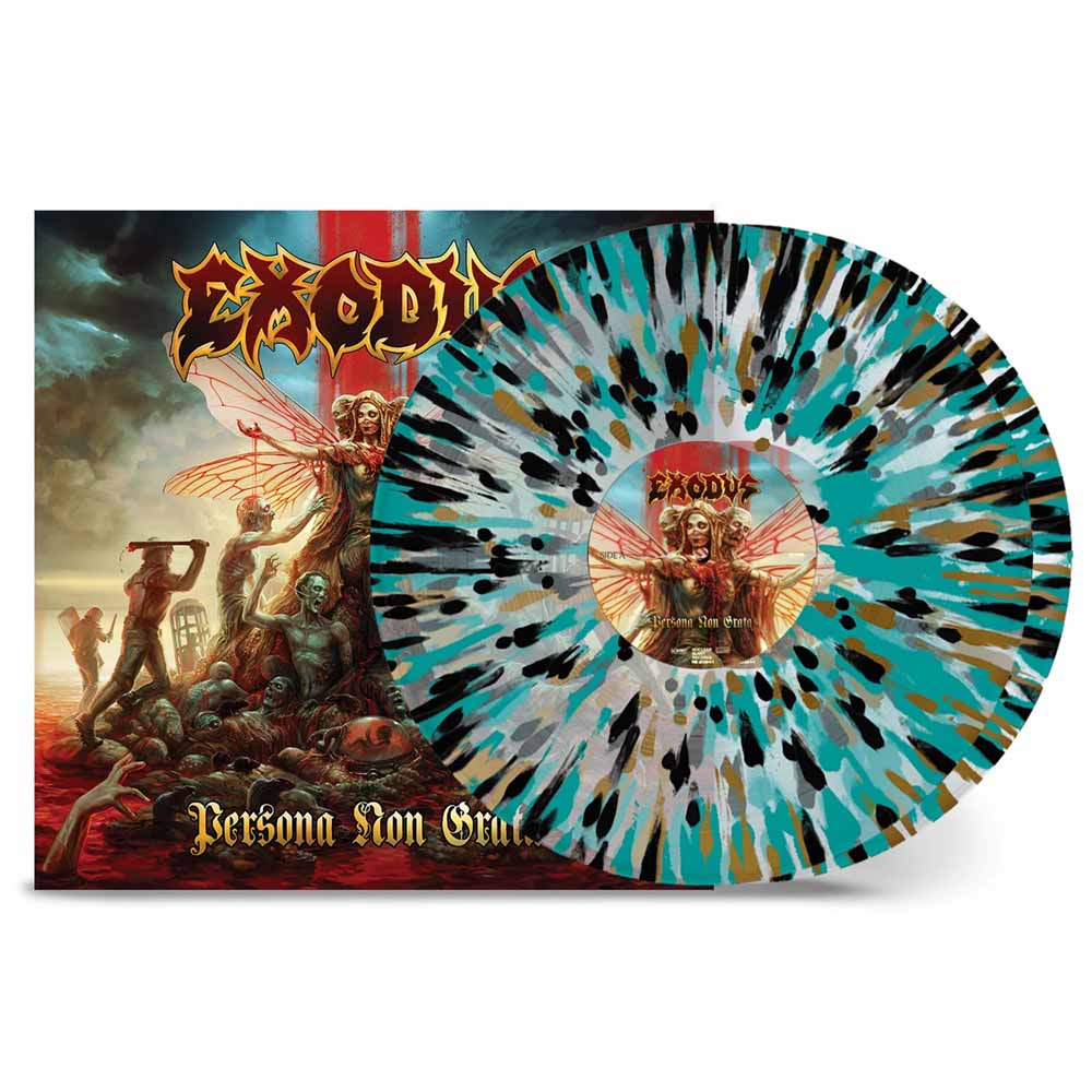 
  
  Exodus - Persona Non Grata (Clear w/ Gold + Black & Turquoise Splatter) 2 LP Vinyl
  

