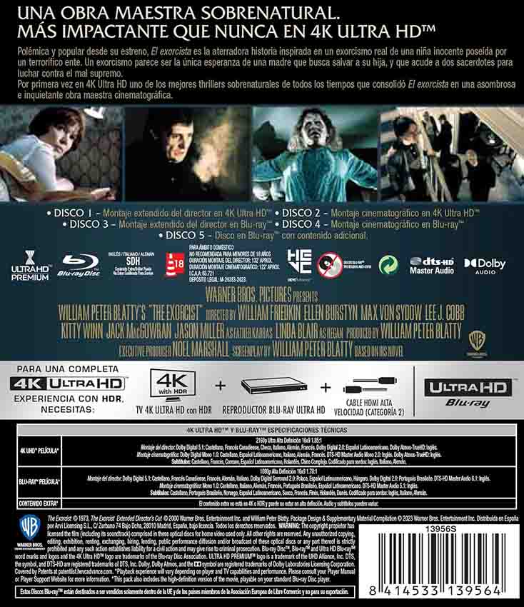 El Exorcista 4K UHD + Blu-Ray