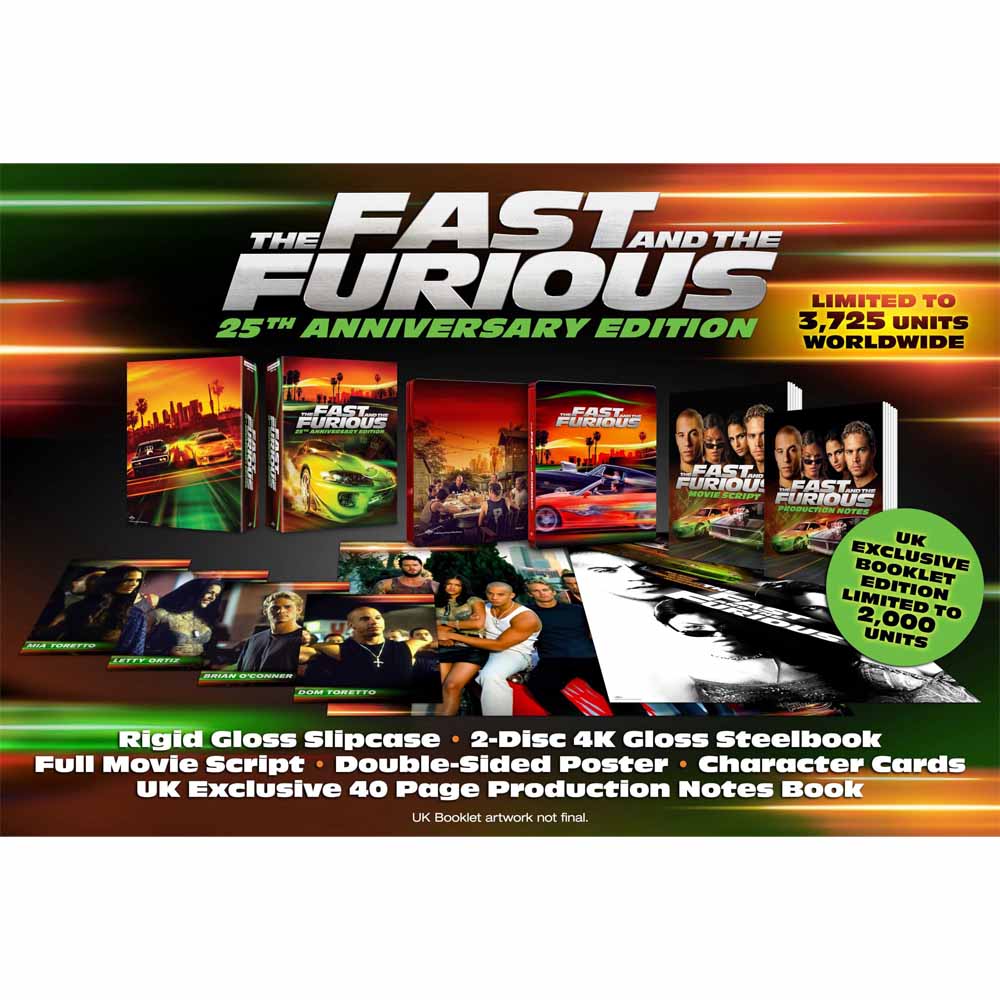 The Fast and the Furious (Collector's Edition + Steelbook) 4K UHD + Blu-Ray (UK Import)