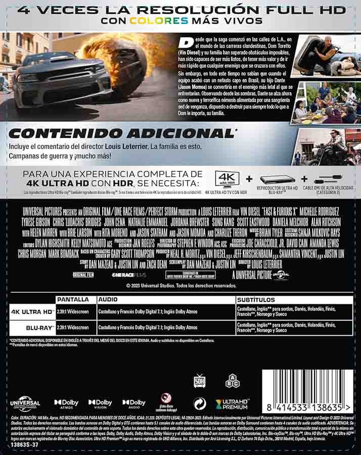 Fast & Furious X (Edición Metálica) 4K UHD + Blu-Ray