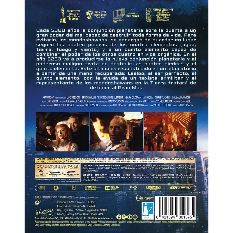 El Quinto Elemento 4K UHD + Blu-Ray